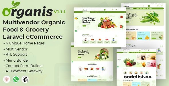 Organis v1.0.0 - Multivendor Organic Food &amp; Grocery Laravel eCommerce &raquo; Premium Scripts, Plugins &amp; Mobile