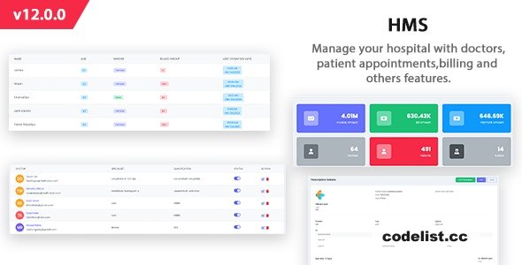 HMS - Laravel Hospital Management System - Appointment Booking v12.0.0 » Premium Scripts, Plugins & Mobile
