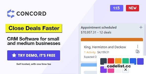 Concord v1.1.6 - Deals Management CRM » Premium Scripts, Plugins & Mobile