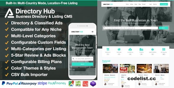 Directory Hub Listing &amp; Business Directory CMS v38 &raquo; Premium Scripts, Plugins &amp; Mobile