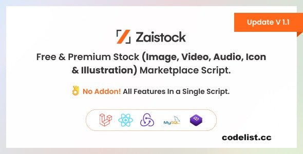 Zaistock v1.1 - Free & Premium Stock Photo, Video, Audio, Icon Illustration Script » Premium Scripts, Plugins & Mobile