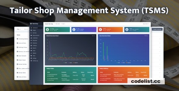Tailor Shop Management System (TSMS) v1.5.1 &raquo; Premium Scripts, Plugins &amp; Mobile