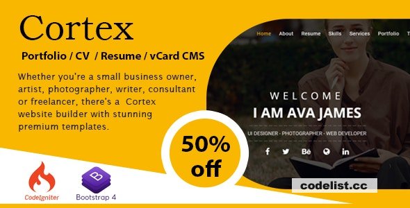 Cortex Portfolio / CV / Resume / vCard CMS v1.2 » Premium Scripts, Plugins & Mobile