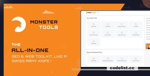 MonsterTools v1.0 - The All-in-One SEO & Web Toolkit, like a Swiss Army Knife » Premium Scripts, Plugins & Mobile