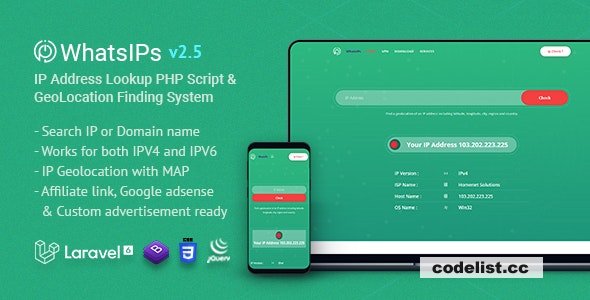 WhatsIPs v2.5 - IP Address Lookup PHP Script » Premium Scripts, Plugins & Mobile