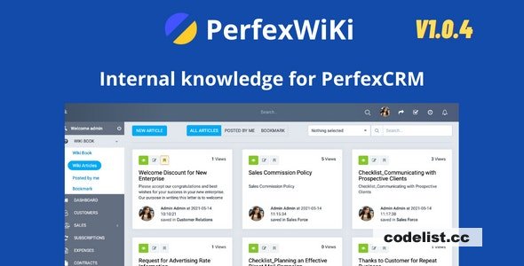 PerfexWiki v1.0.4 - Internal knowledge for Perfex CRM » Premium Scripts, Plugins & Mobile