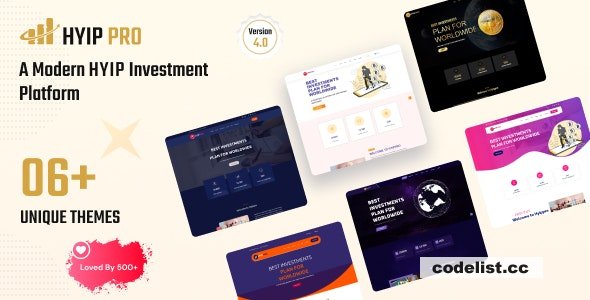HYIP PRO v4.1 - A Modern HYIP Investmet Platform - nulled » Premium Scripts, Plugins & Mobile