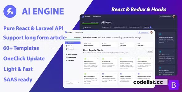 AI Engine v1.1.6 ᄄC AI Copywriter & Content Writer (SAAS) » Premium Scripts, Plugins & Mobile