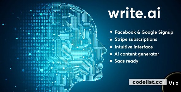 Write.ai v1.0 - AI Content Generation Tool (SAAS) » Premium Scripts, Plugins & Mobile