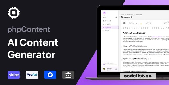 phpContent v1.1.0 - AI Content Generator Platform (SaaS) - nulled » Premium Scripts, Plugins & Mobile