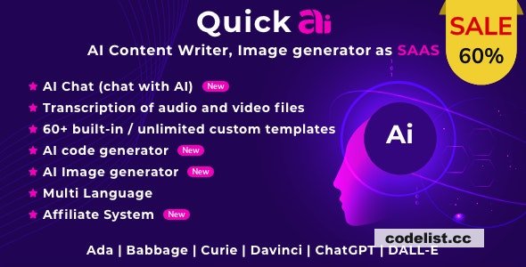 QuickAI OpenAI v2.2.1 - AI Writing Assistant and Content Creator as SaaS - nulled &raquo; Premium Scripts, Plugins &amp; Mobile