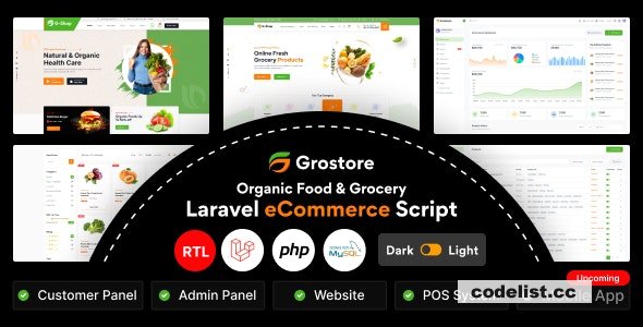 GroStore v4.0 - Food & Grocery Laravel eCommerce with Admin Dashboard » Premium Scripts, Plugins & Mobile