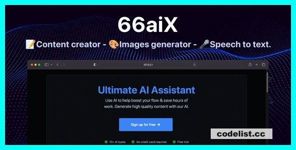 66aix v34.0.0 - AI Content, Chat Bot, Images Generator & Speech to Text (SAAS) - nulled » Premium Scripts, Plugins & Mobile