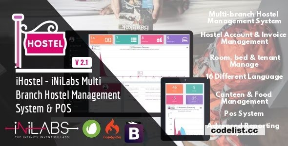iHostel v2.1 - iNiLabs Multi Branch Hostel Management System & POS - nulled » Premium Scripts, Plugins & Mobile