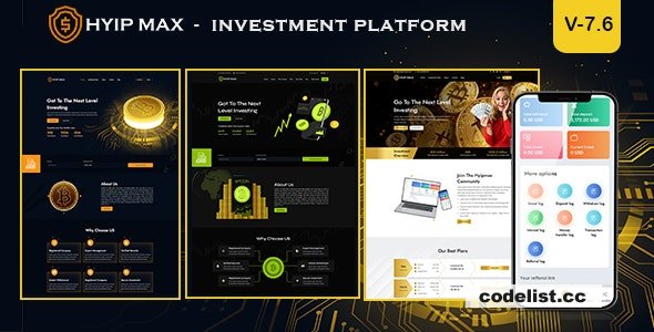 HYIP MAX v7.6 - high yield investment platform » Premium Scripts, Plugins & Mobile