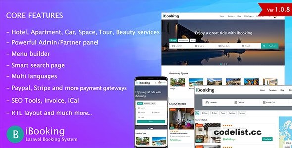 iBooking v1.0.8.1 - Laravel Booking System » Premium Scripts, Plugins & Mobile