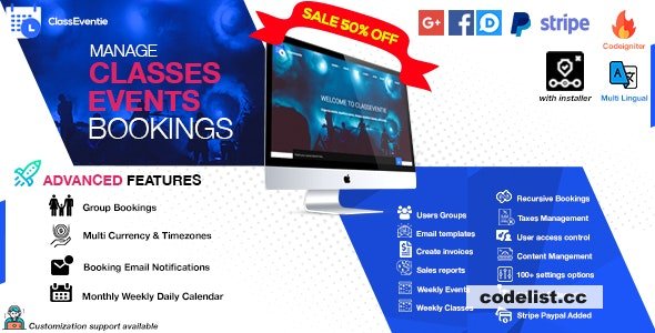 Classeventie v2.3 - Online Classes &amp; Events Booking &raquo; Premium Scripts, Plugins &amp; Mobile