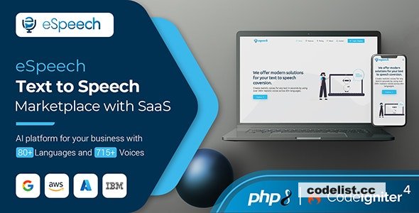 eSpeech v1.4.1 - Text to Speech Marketplace with SaaS » Premium Scripts, Plugins & Mobile