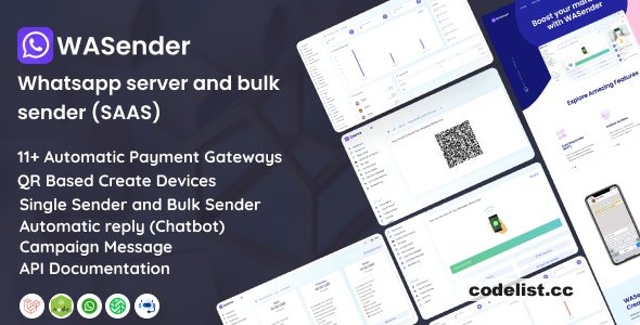 WASender v1.5 - Whatsapp server and bulk sender (SAAS) » Premium Scripts, Plugins & Mobile