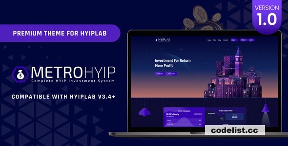 METROHYIP v1.0 - Premium Theme For HYIPLab » Premium Scripts, Plugins & Mobile