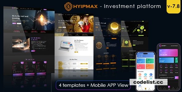 HYIP MAX v7.8 - high yield investment platform - nulled » Premium Scripts, Plugins & Mobile