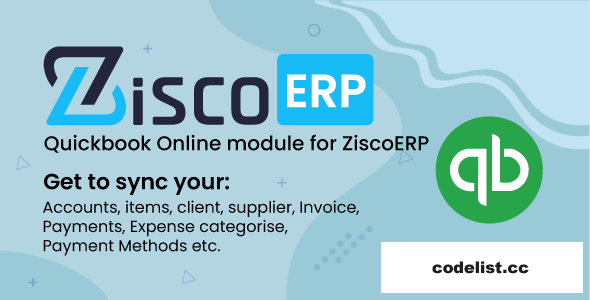 Quickbook Sync Module for ZiscorERP v1.0.1 » Premium Scripts, Plugins & Mobile