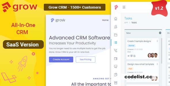 Grow CRM SaaS v2.3 - Laravel Project Management - Multitenancy - nulled » Premium Scripts, Plugins & Mobile