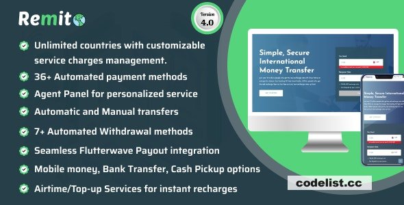 Remito v4.0.1 - A Complete Remittance Solution - nulled » Premium Scripts, Plugins & Mobile