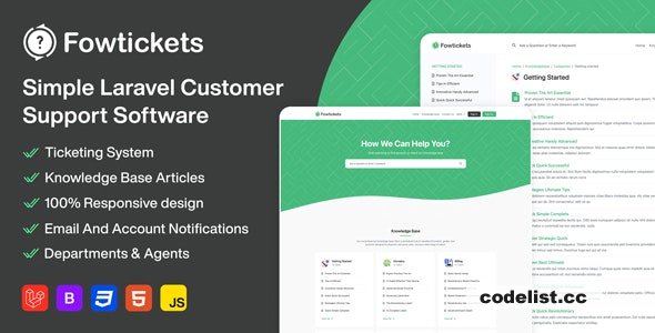 Fowtickets v2.2 - Simple Customer Support Software With Ticketing System And Knowledge Base - nulled » Premium Scripts, Plugins & Mobile