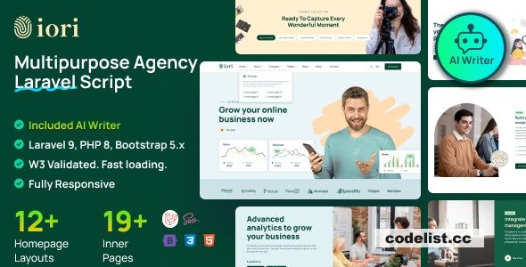 Iori v1.5.0 - Business Website for Company, Agency, Startup with AI writer tool &amp; shopping cart &raquo; Premium Scripts, Plugins &amp; Mobile