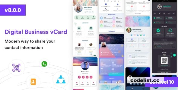 VCard SaaS 8.0.0 - Digital Business Card Builder SaaS » Premium Scripts, Plugins & Mobile