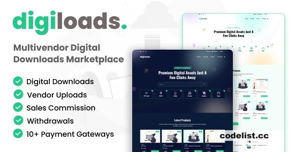 Digiloads v1.0.1 - Multivendor Digital Downloads Marketplace &raquo; Premium Scripts, Plugins &amp; Mobile