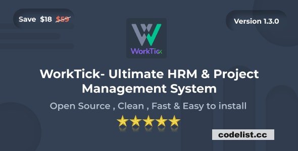 WorkTick v1.3 - HRM & Project Management » Premium Scripts, Plugins & Mobile