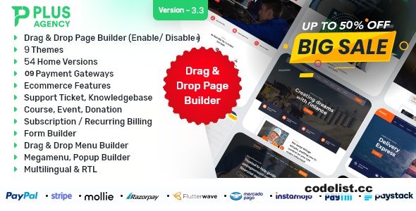 PlusAgency v3.3 - Multipurpose Website CMS / Business CMS - nulled » Premium Scripts, Plugins & Mobile