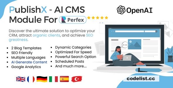 PublishX v1.0 - AI Powered CMS For Perfex CRM &raquo; Premium Scripts, Plugins &amp; Mobile