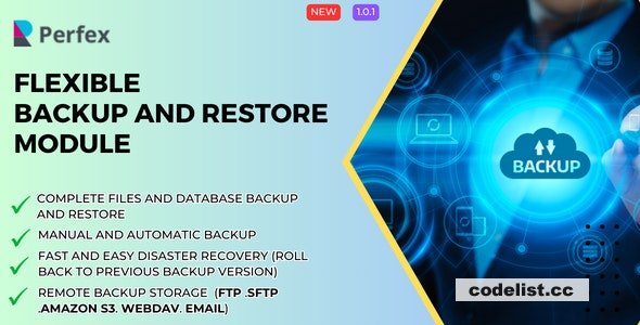 Flexible Backup and Restore Module for Perfex v1.0 » Premium Scripts, Plugins & Mobile