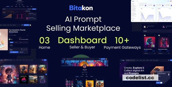 Bitakon v1.0.9 - AI Prompt Buy Selling Marketplace (Multi Seller) - nulled » Premium Scripts, Plugins & Mobile
