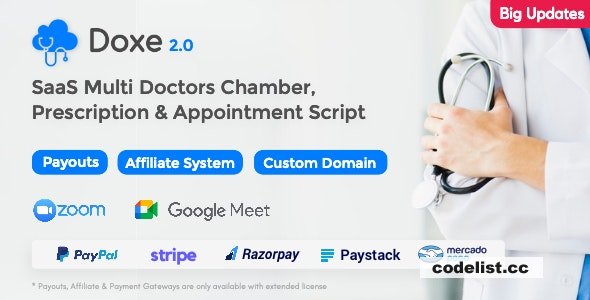 Doxe v2.0 - SaaS Doctors Chamber, Prescription &amp; Appointment Software - nulled &raquo; Premium Scripts, Plugins &amp; Mobile