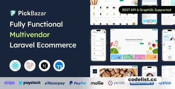 Pickbazar v11.0.0 - Laravel Multivendor Ecommerce with React, Next Js, GraphQL & REST API » Premium Scripts, Plugins & Mobile