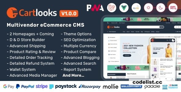 CartLooks v1.0.0 - Laravel & VueJS Powered Multivendor Ecommerce CMS with PWA - nulled » Premium Scripts, Plugins & Mobile