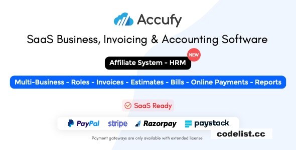 Accufy v2.6 - SaaS Business & Accounting Software - nulled » Premium Scripts, Plugins & Mobile