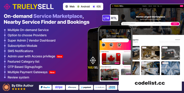 TruelySell v2.3.2 - Multi Vendor Online Service Booking Marketplace - nulled &raquo; Premium Scripts, Plugins &amp; Mobile