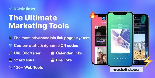 66biolinks v54.0.0 - Bio Links, URL Shortener, QR Codes & Web Tools (SAAS) - nulled » Premium Scripts, Plugins & Mobile