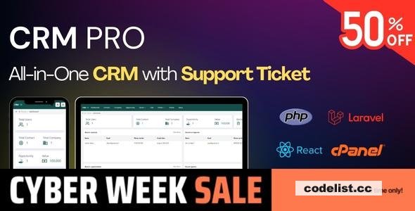 CRM PRO v1.0 - All in One CRM in Laravel for cPanel » Premium Scripts, Plugins & Mobile
