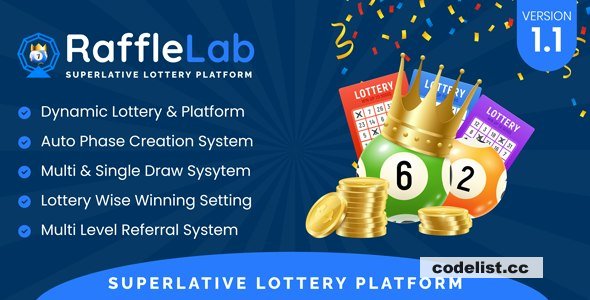 RaffleLab v1.1 - Superlative Lottery Platform - nulled » Premium Scripts, Plugins & Mobile