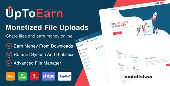 UpToEarn v1.3 - Monetized File Uploads (SAAS Ready) - nulled » Premium Scripts, Plugins & Mobile