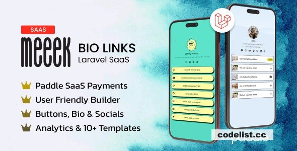 Meeek v1.3.0 - Bio Links SaaS (Laravel) » Premium Scripts, Plugins & Mobile