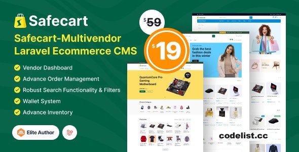 Safecart v1.0.1 ᄄC Multi-Vendor Laravel eCommerce platform » Premium Scripts, Plugins & Mobile