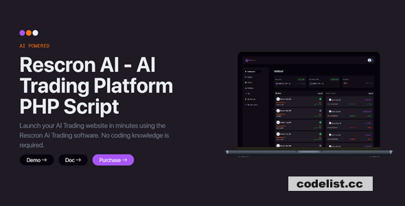 Rescron AI v2.0.0 - AI Trading Platform PHP Script » Premium Scripts, Plugins & Mobile