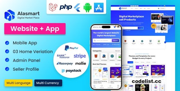 Alasmart v2.0.2 - Digital Product Download Marketplace Laravel Script » Premium Scripts, Plugins & Mobile